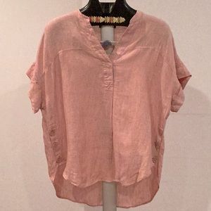Like New M&S Linen Tunic In Terracotta
